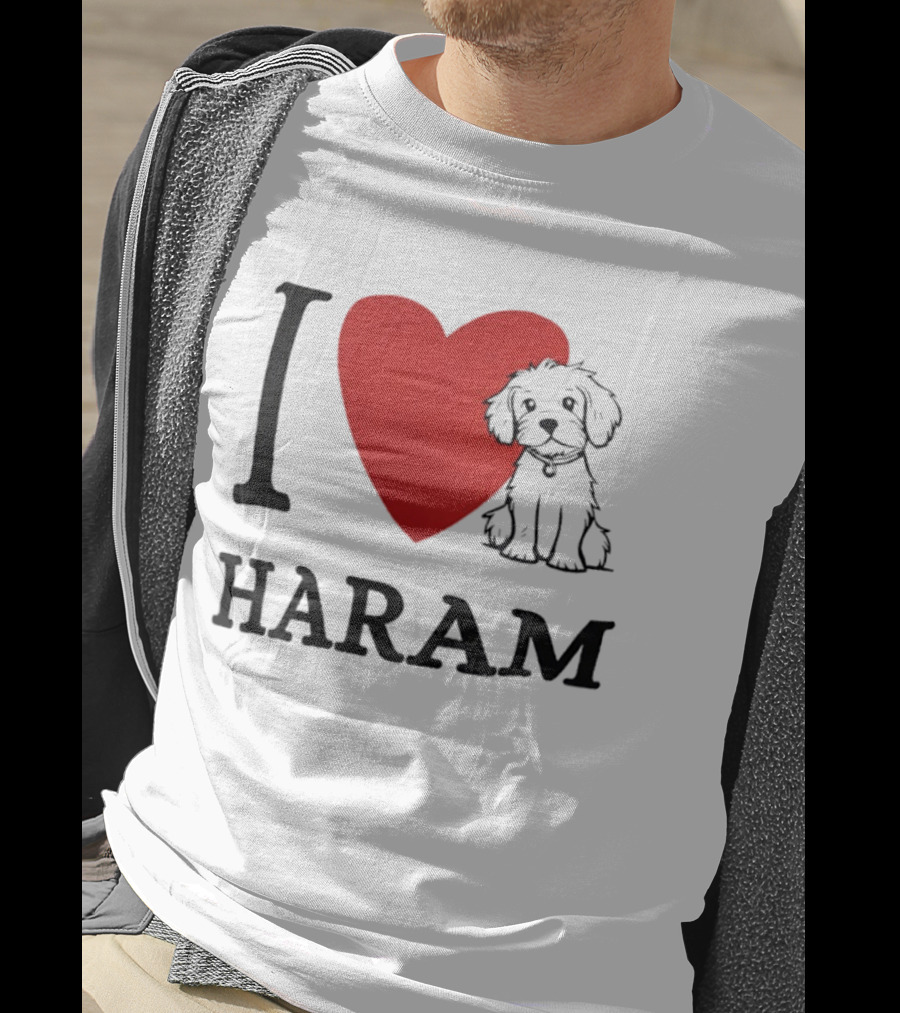 I Love Haram Cute Dog Heart T-Shirt