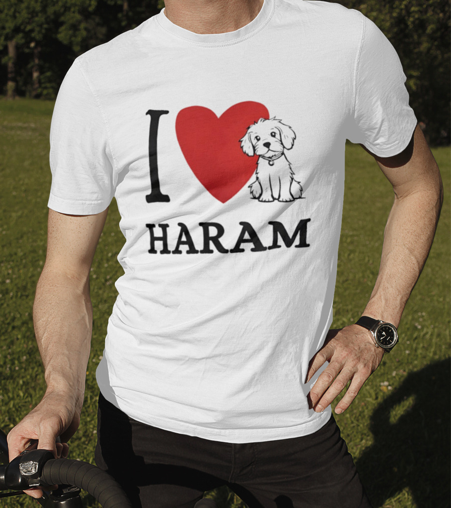 I Love Haram Cute Dog Heart T-Shirt