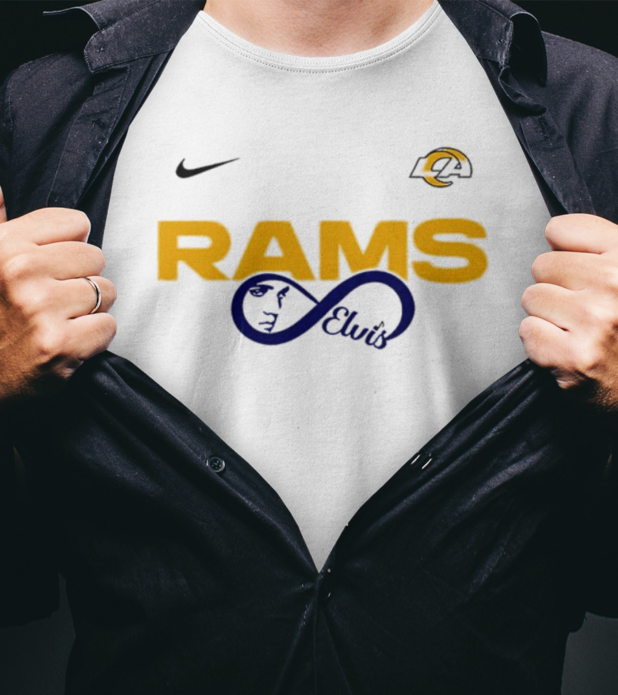 Nike Los Angeles Rams LA Logo Elvis Presley Fans T-Shirt