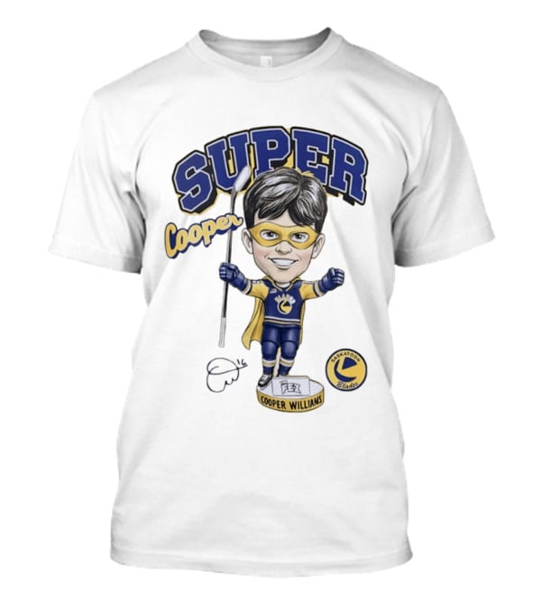 Super Cooper Williams Saskatoon Blades Bobblehead T-Shirt