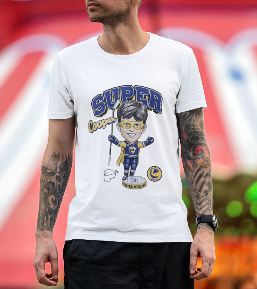 Super Cooper Williams Saskatoon Blades Bobblehead T-Shirt