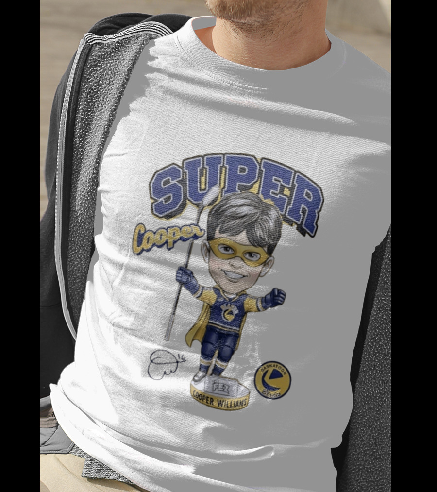 Super Cooper Williams Saskatoon Blades Bobblehead T-Shirt