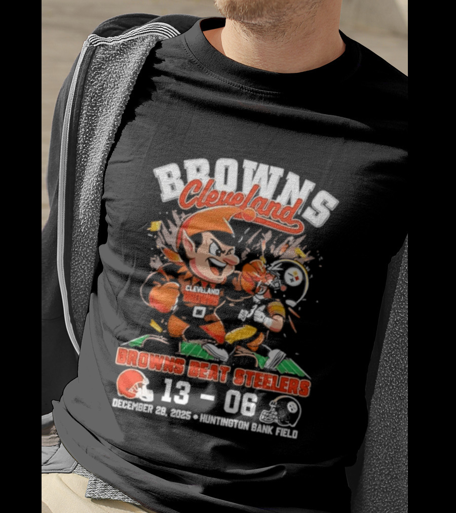 Cleveland Browns Beat Steelers 13 06 December 24 2005 Huntington Bank Field T-Shirt