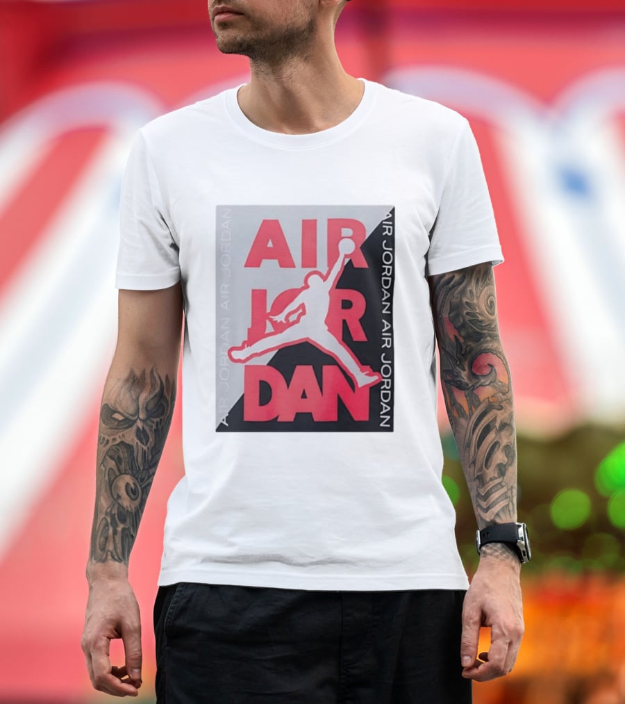 Air Jordan Repeat Jump Silhouette Red And Black T-Shirt