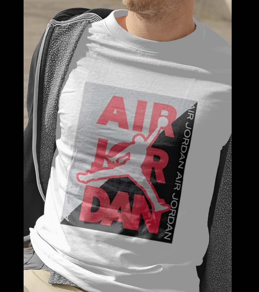 Air Jordan Repeat Jump Silhouette Red And Black T-Shirt