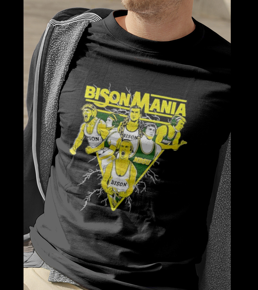 Bison Mania North Dakota State University NDSU Sports Team Spirit T-Shirt