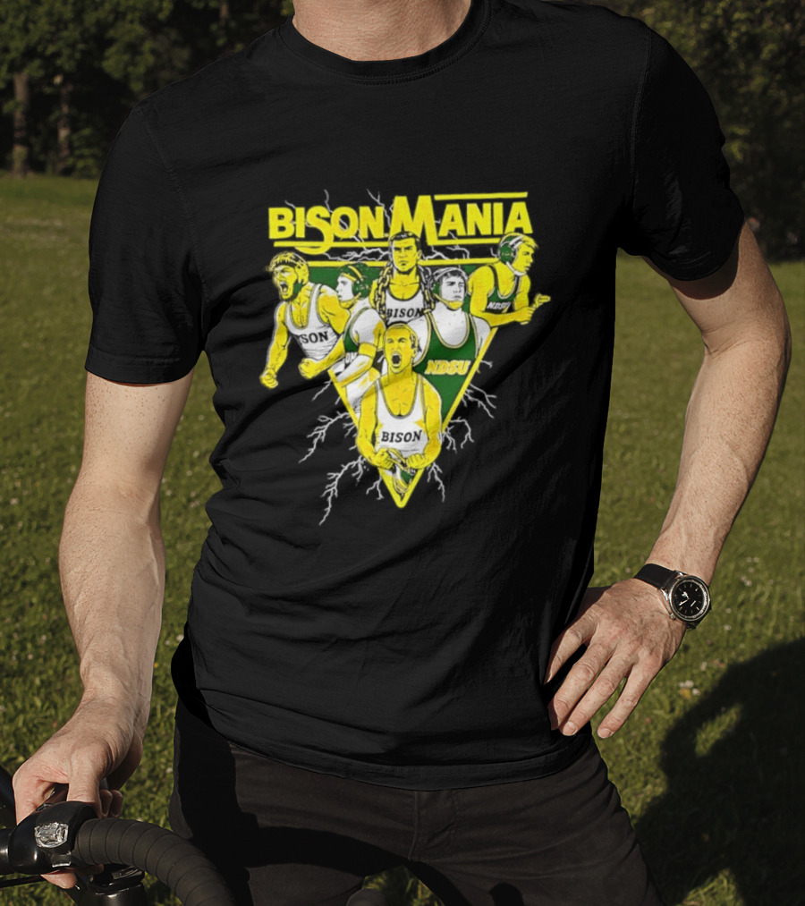 Bison Mania North Dakota State University NDSU Sports Team Spirit T-Shirt