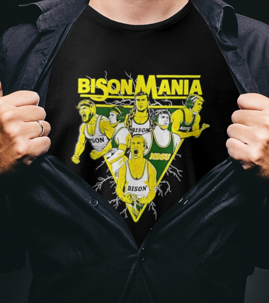 Bison Mania North Dakota State University NDSU Sports Team Spirit T-Shirt