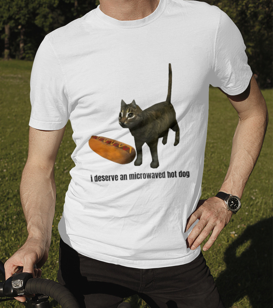 I Deserve An Microwaved Hot Dog Cat And Sausage Combo T-Shirt