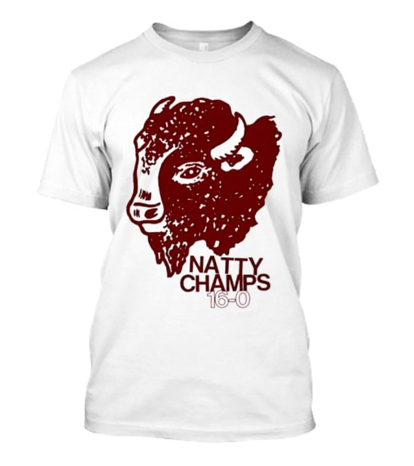 Indiana Hoosiers Natty Champs 16 0 Bison Head Celebration T-Shirt
