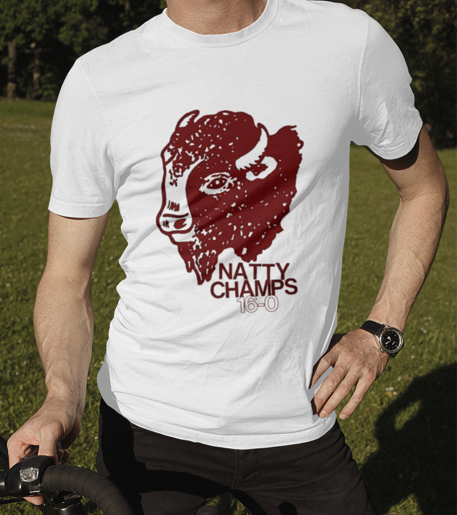 Indiana Hoosiers Natty Champs 16 0 Bison Head Celebration T-Shirt