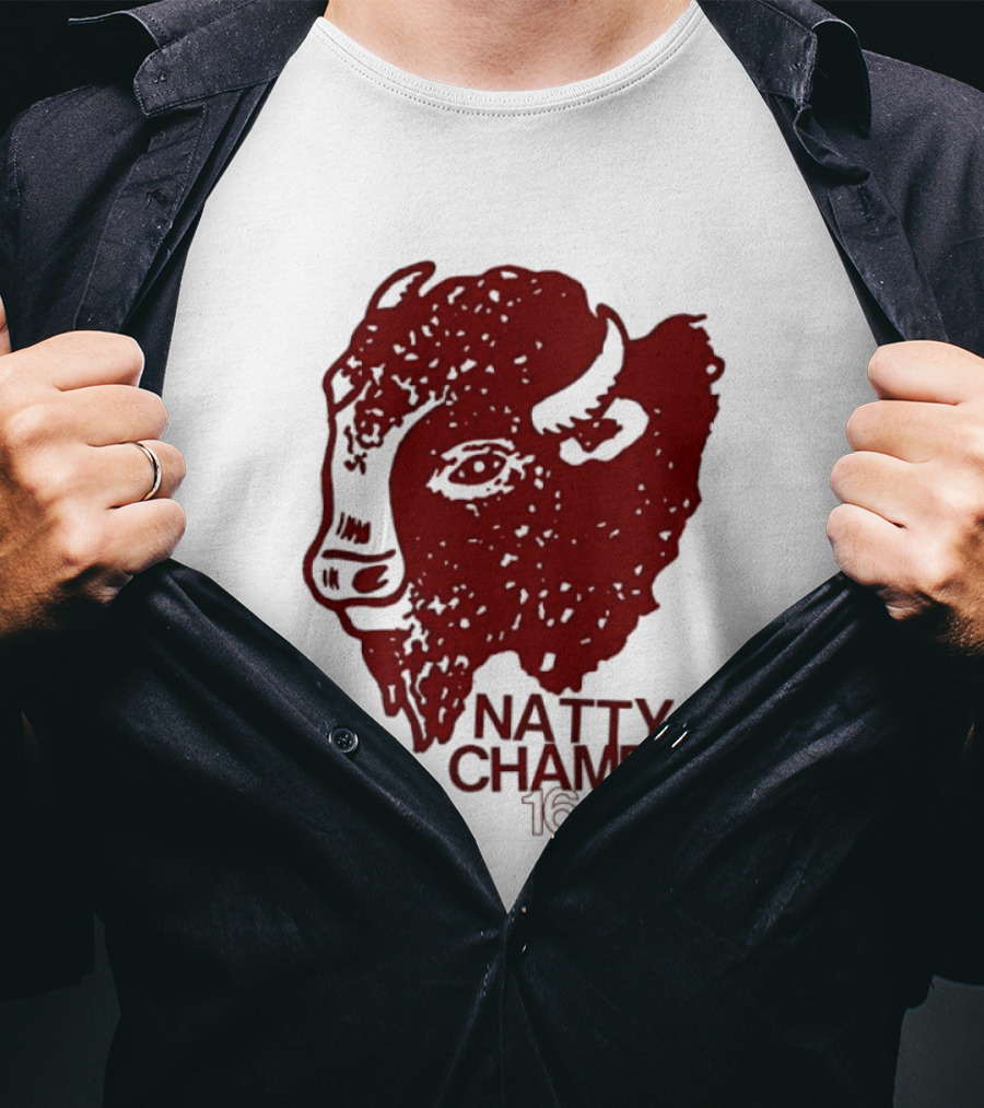 Indiana Hoosiers Natty Champs 16 0 Bison Head Celebration T-Shirt