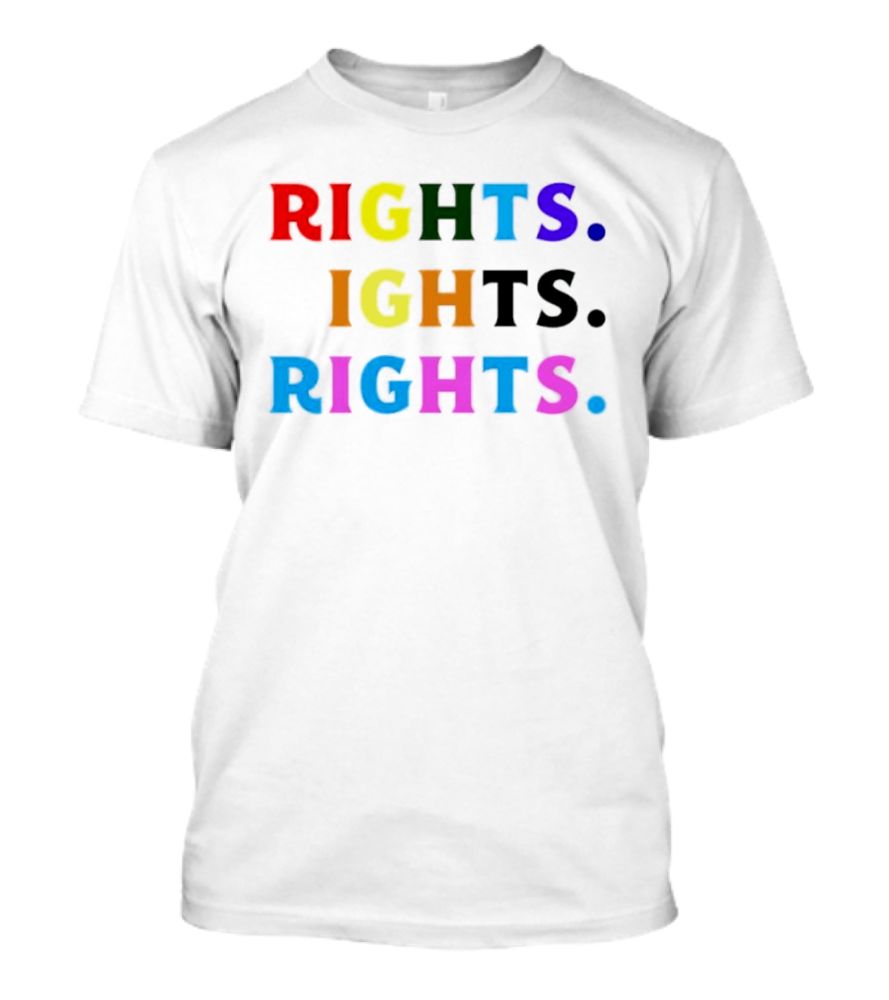 LGBT Rights Rights Rights Rainbow Pride T-Shirt