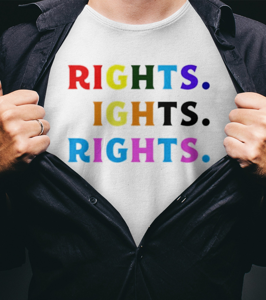LGBT Rights Rights Rights Rainbow Pride T-Shirt