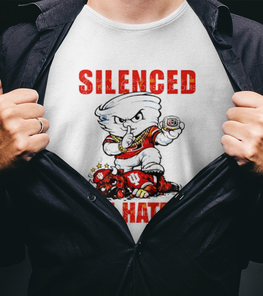 Miami Hurricanes Silenced The Haters Bold Cartoon T-Shirt
