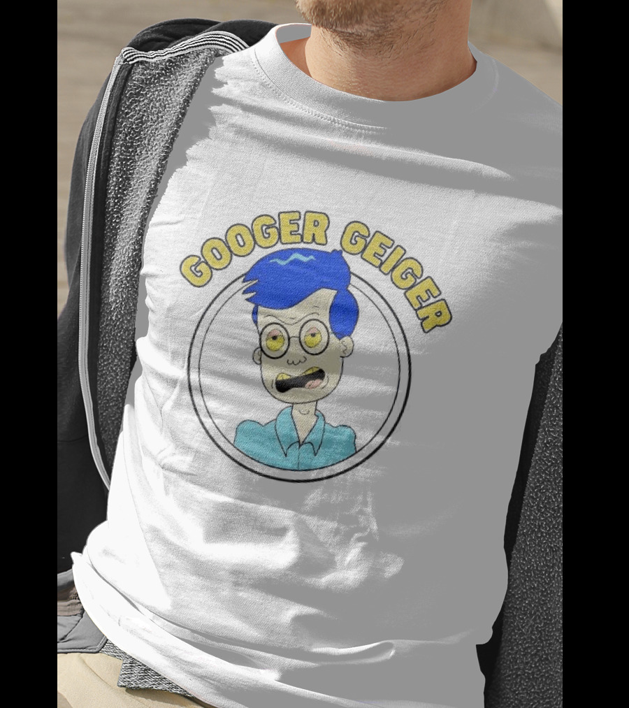 Mission Hill Googer Geiger Character Blue Hair Glasses T-Shirt