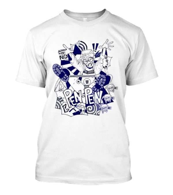 Pen Pen Playback Vibrant Comic Style Exclamation Fun T-Shirt
