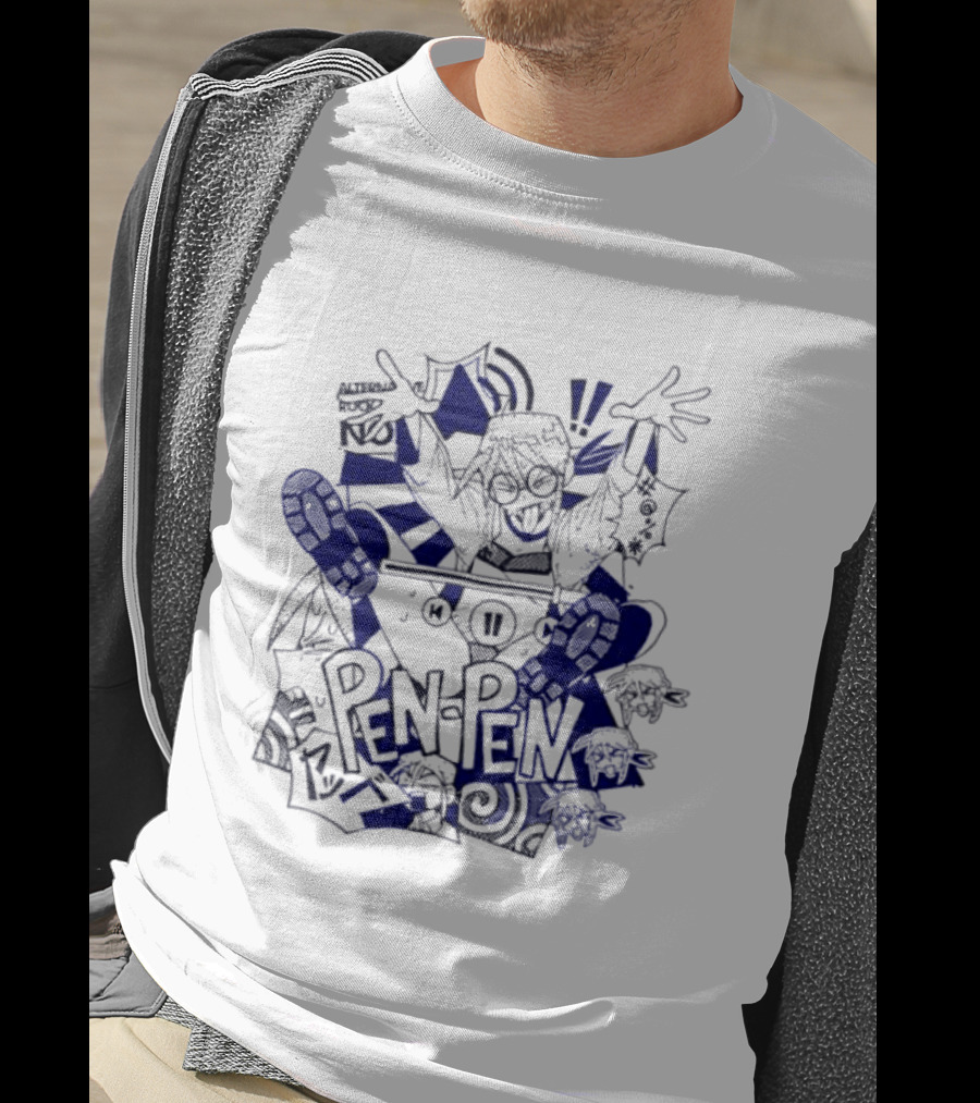 Pen Pen Playback Vibrant Comic Style Exclamation Fun T-Shirt