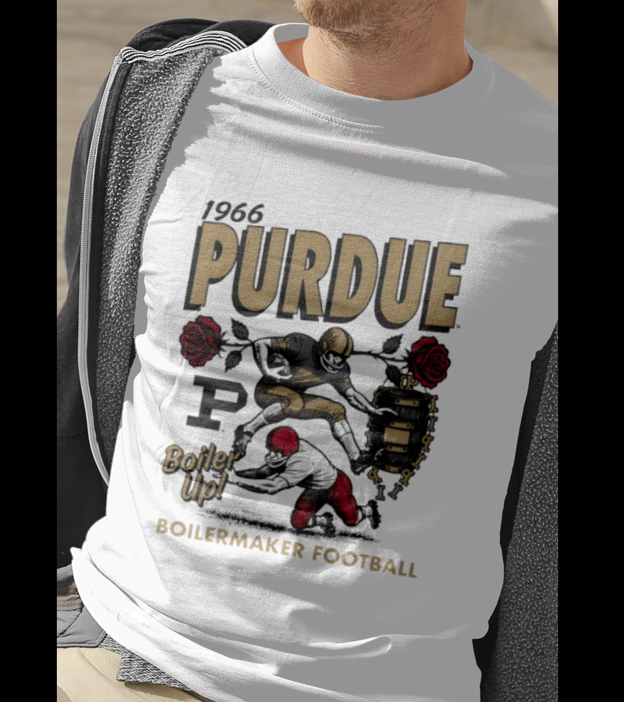 1966 Purdue Boilermaker Football Rose Bowl Boiler Up T-Shirt