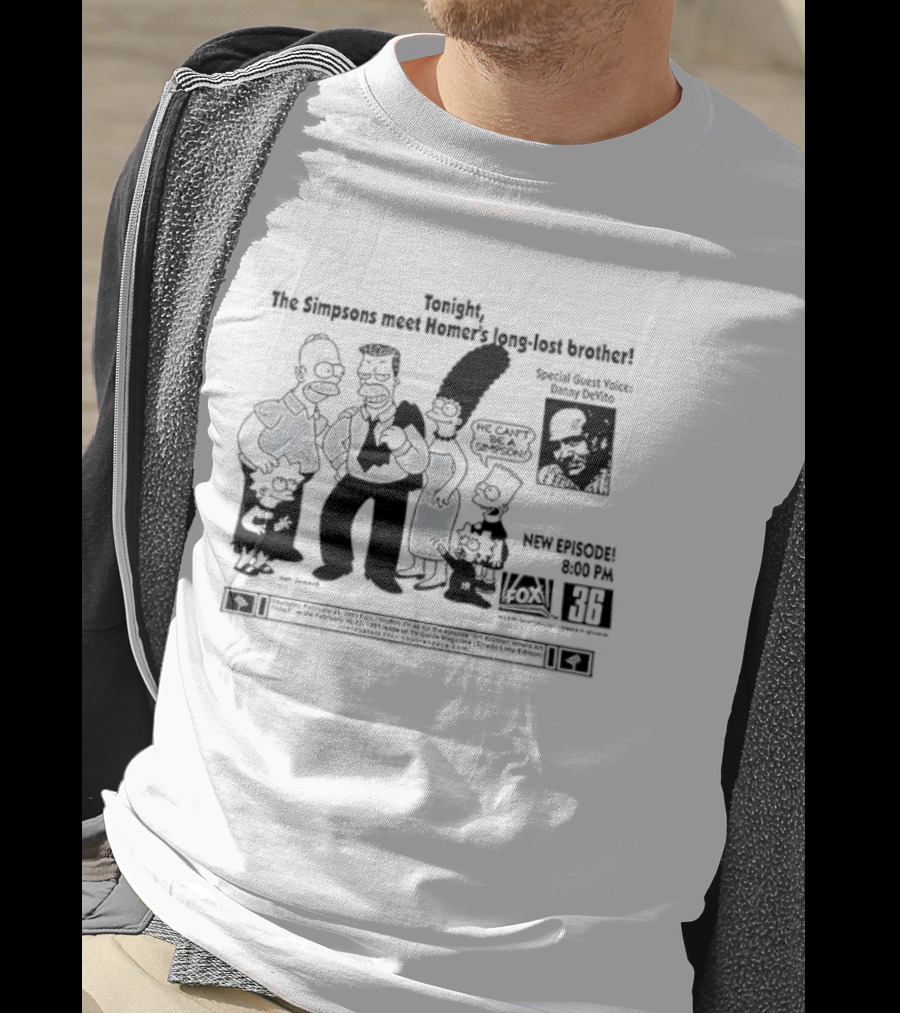 Tonight The Simpsons Meet Homer's Long Lost Brother Special Guest Stars Danny Devito New Episode 830PM 736 Fox T-Shirt