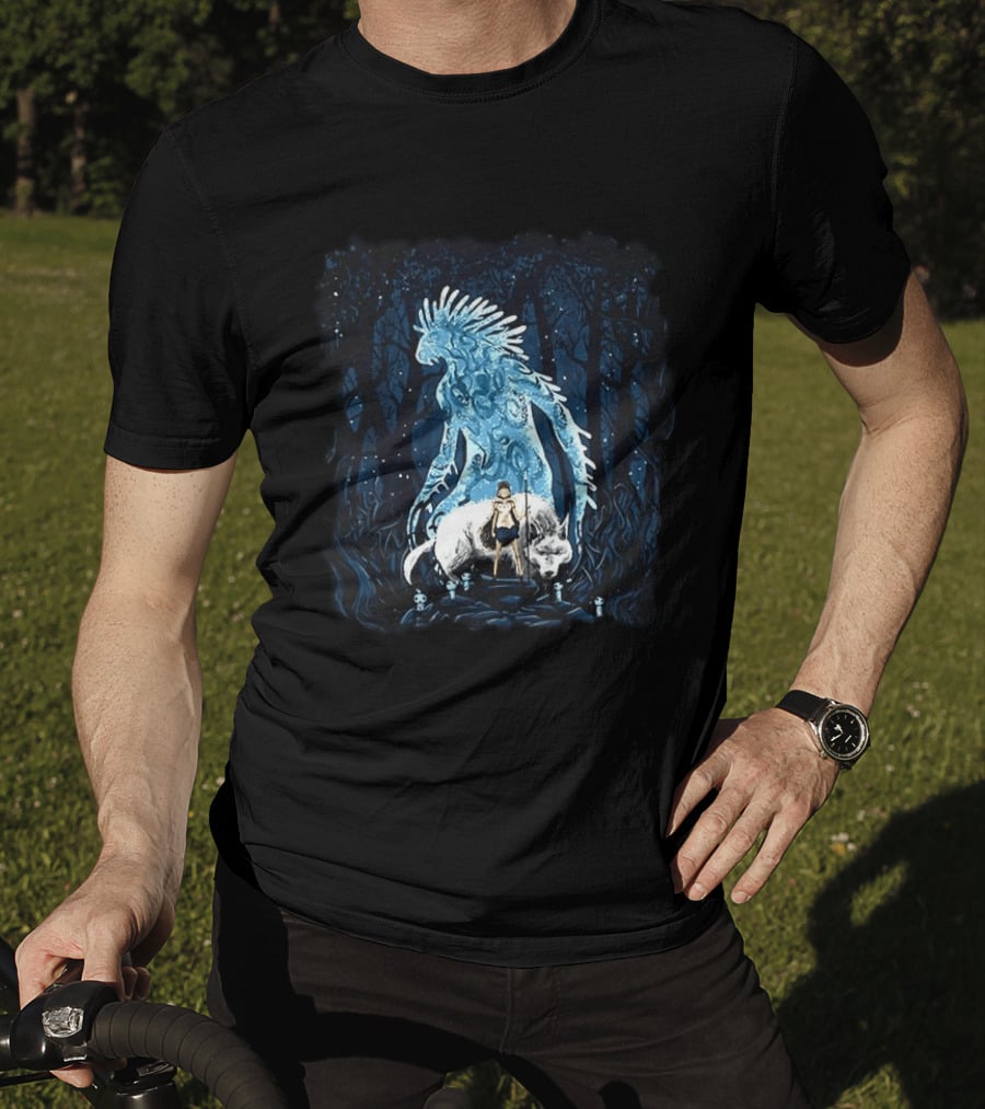 San And Forest Spirit Princess Mononoke Anime Iconic Forest Scene T-Shirt