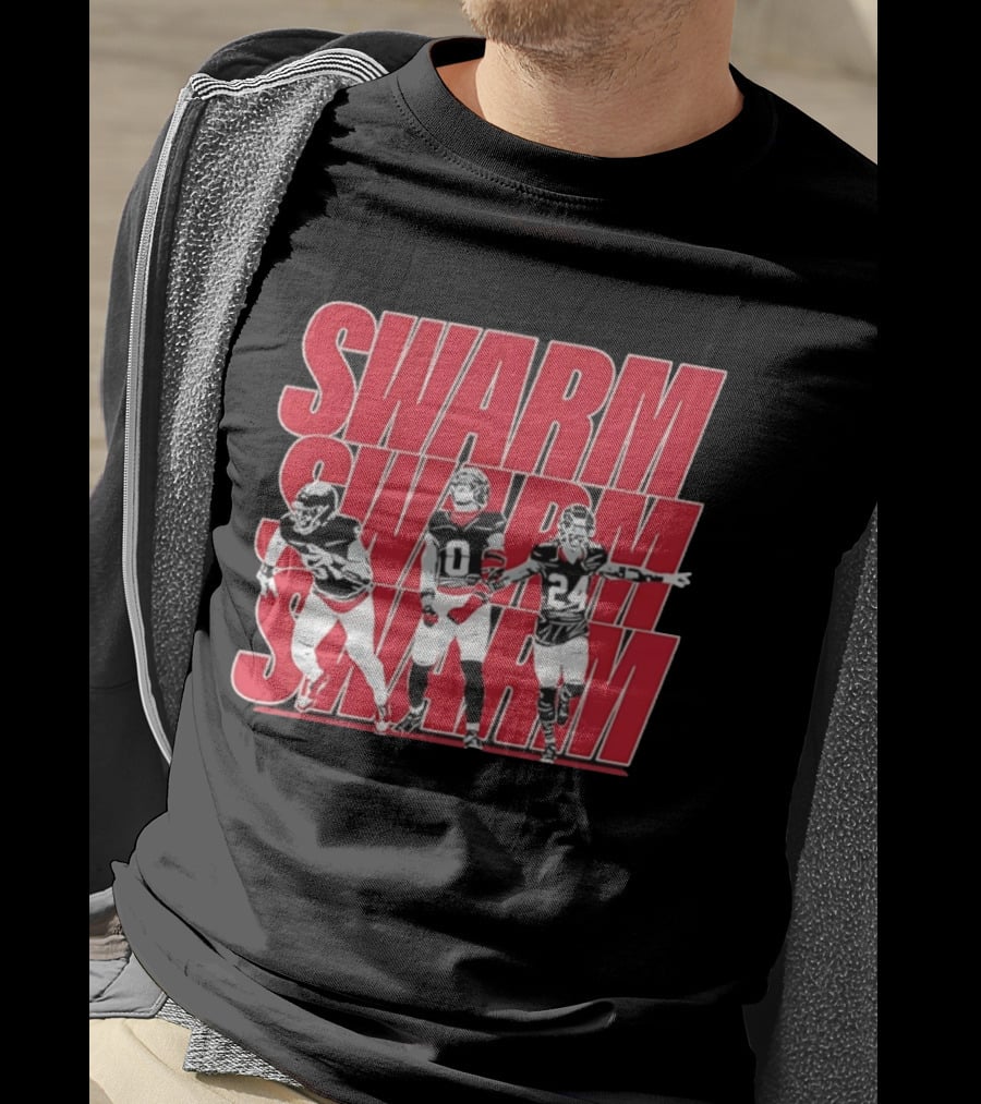 Houston Texans Swarm Swarm Swarm Derek Stingley Jr Football T-Shirt