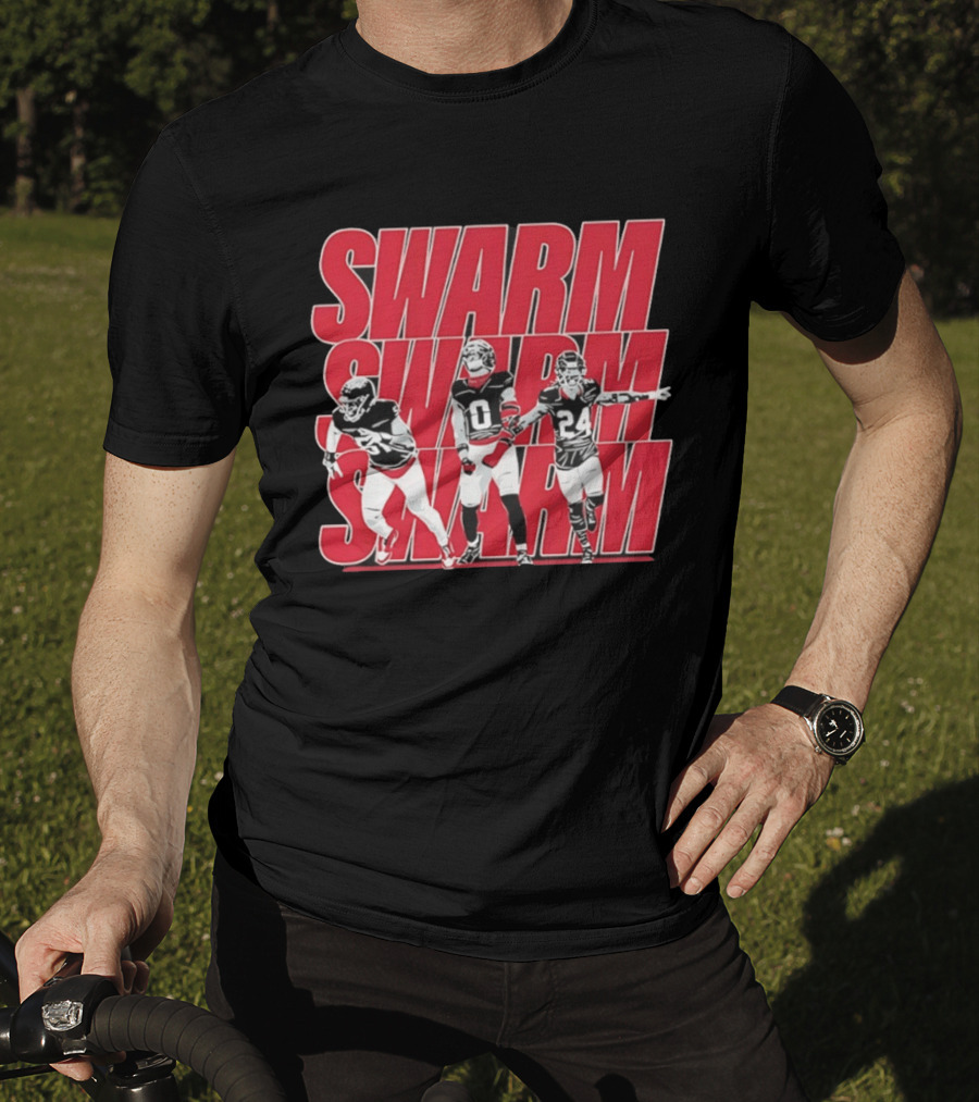 Houston Texans Swarm Swarm Swarm Derek Stingley Jr Football T-Shirt