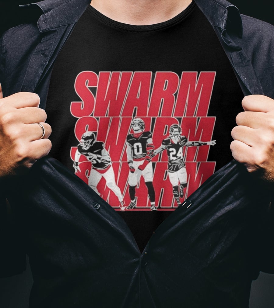 Houston Texans Swarm Swarm Swarm Derek Stingley Jr Football T-Shirt