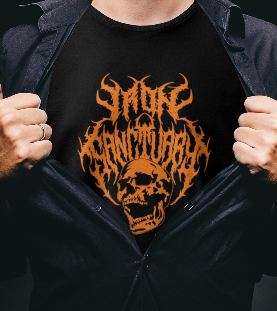 Iron Sanctuary Bxactiv Skull Metal Orange Inferno T-Shirt