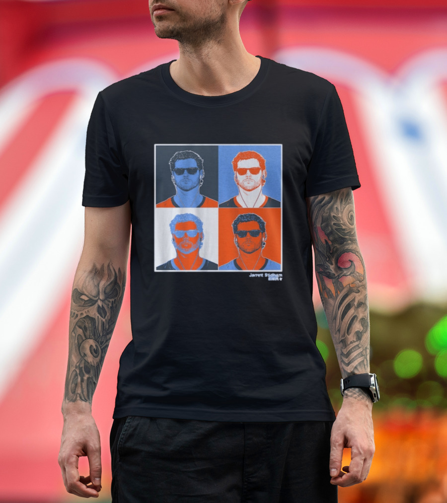 Jarrett Stidham Pop Art Style Sunglasses Quadrant T-Shirt