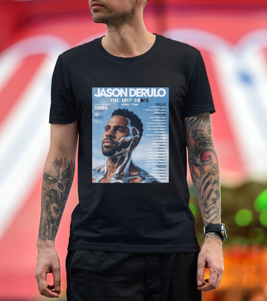 Jason Derulo The Last Dance World Tour 2026 Schedule Tour Dates T-Shirt