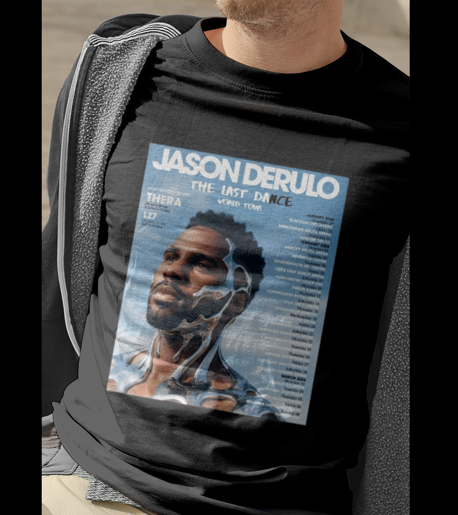 Jason Derulo The Last Dance World Tour 2026 Schedule Tour Dates T-Shirt