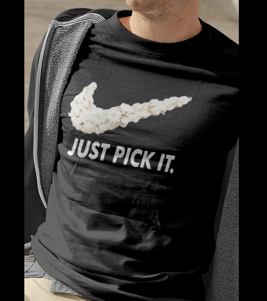 JUST PICK IT Cotton Swoosh T-Shirt