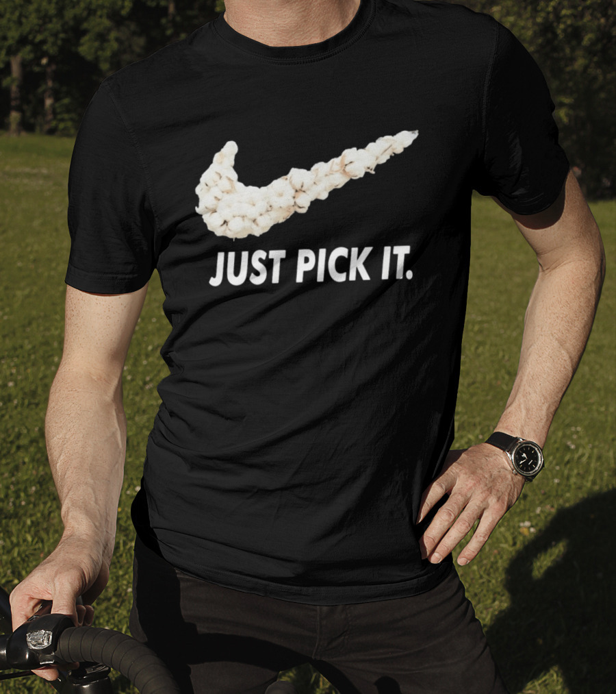 JUST PICK IT Cotton Swoosh T-Shirt