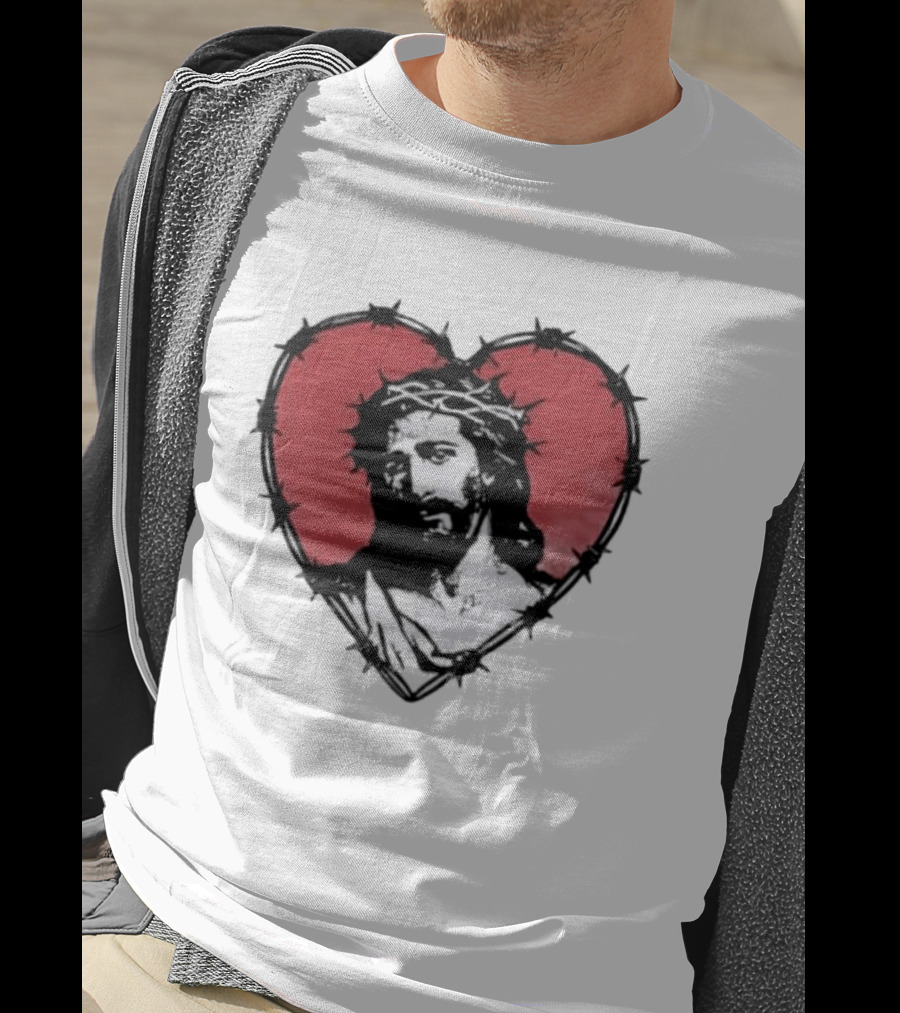 Jesus Crown Of Thorns Heart T-Shirt