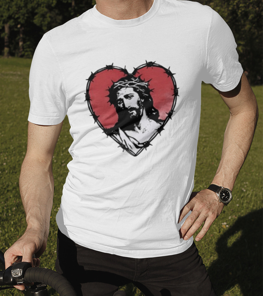 Jesus Crown Of Thorns Heart T-Shirt
