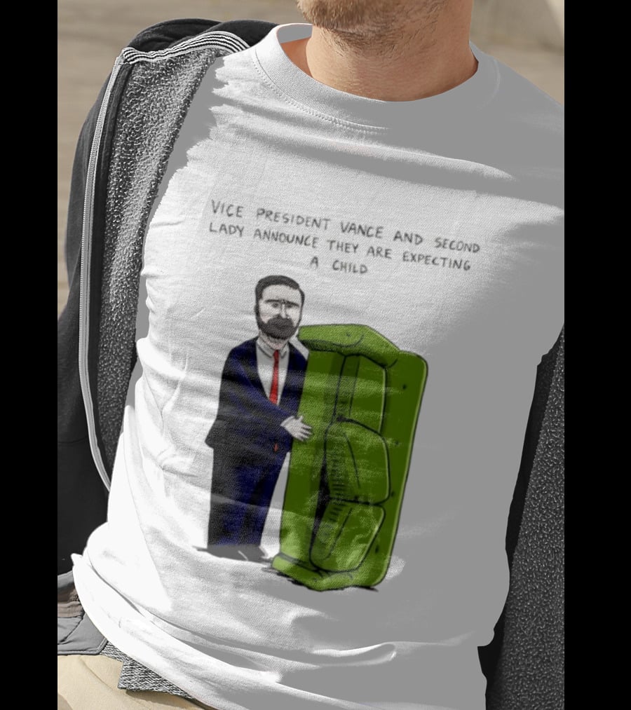 Vice President Vance And Second Lady Expecting Child Iconic Couch Scene T-Shirt