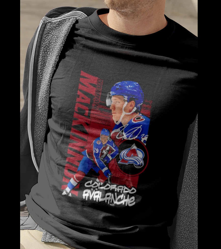 Colorado Avalanche Nathan MacKinnon Playmaker Number 29 NHL Hockey Fan Gear T-Shirt