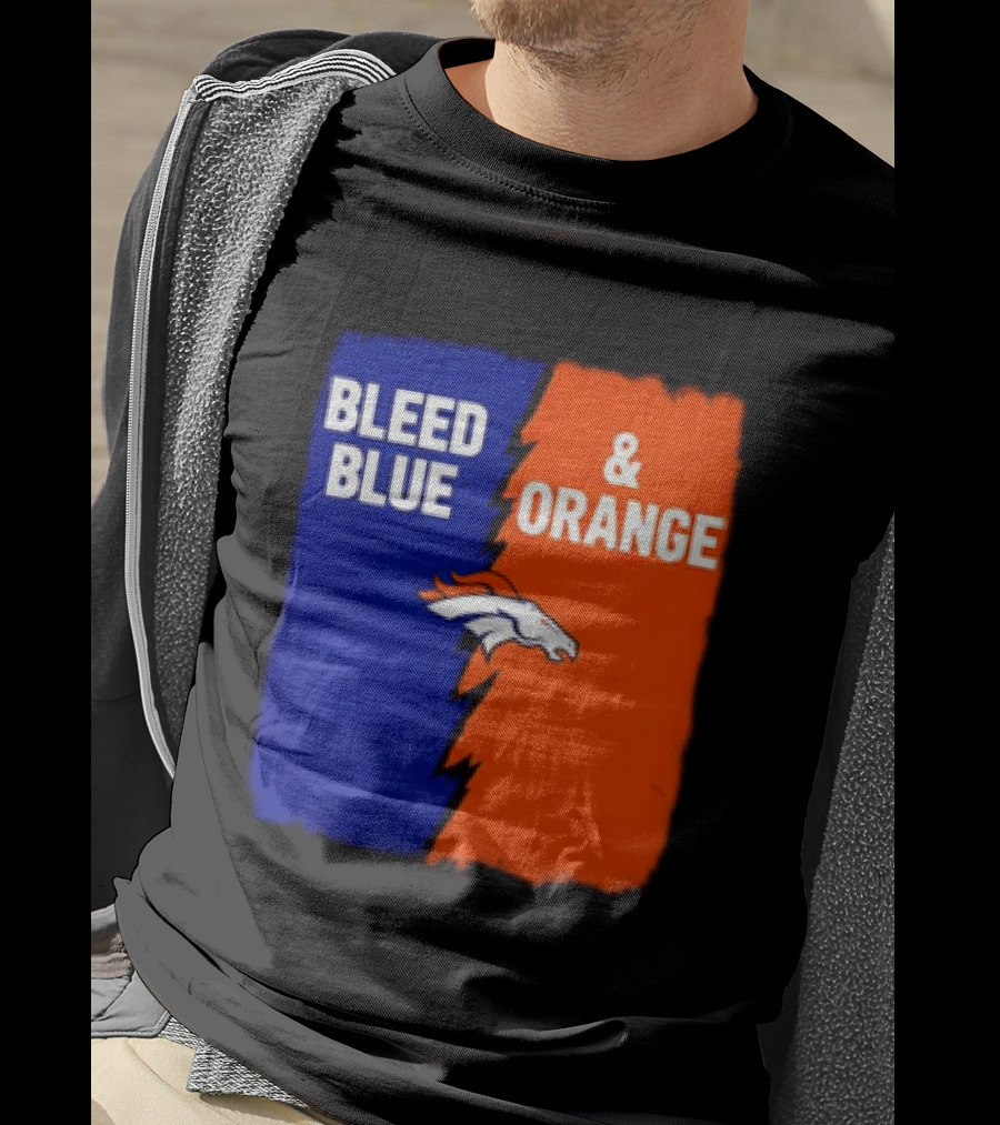 Bleed Blue And Orange Denver Broncos T-Shirt