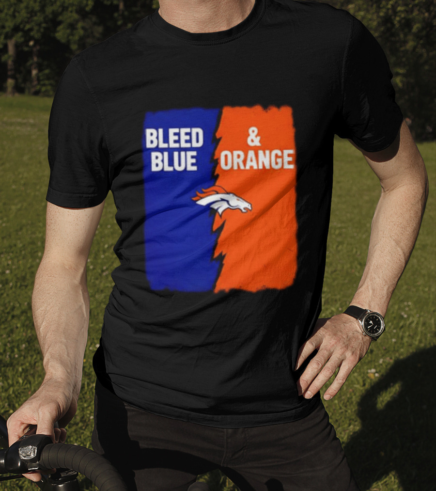 Bleed Blue And Orange Denver Broncos T-Shirt