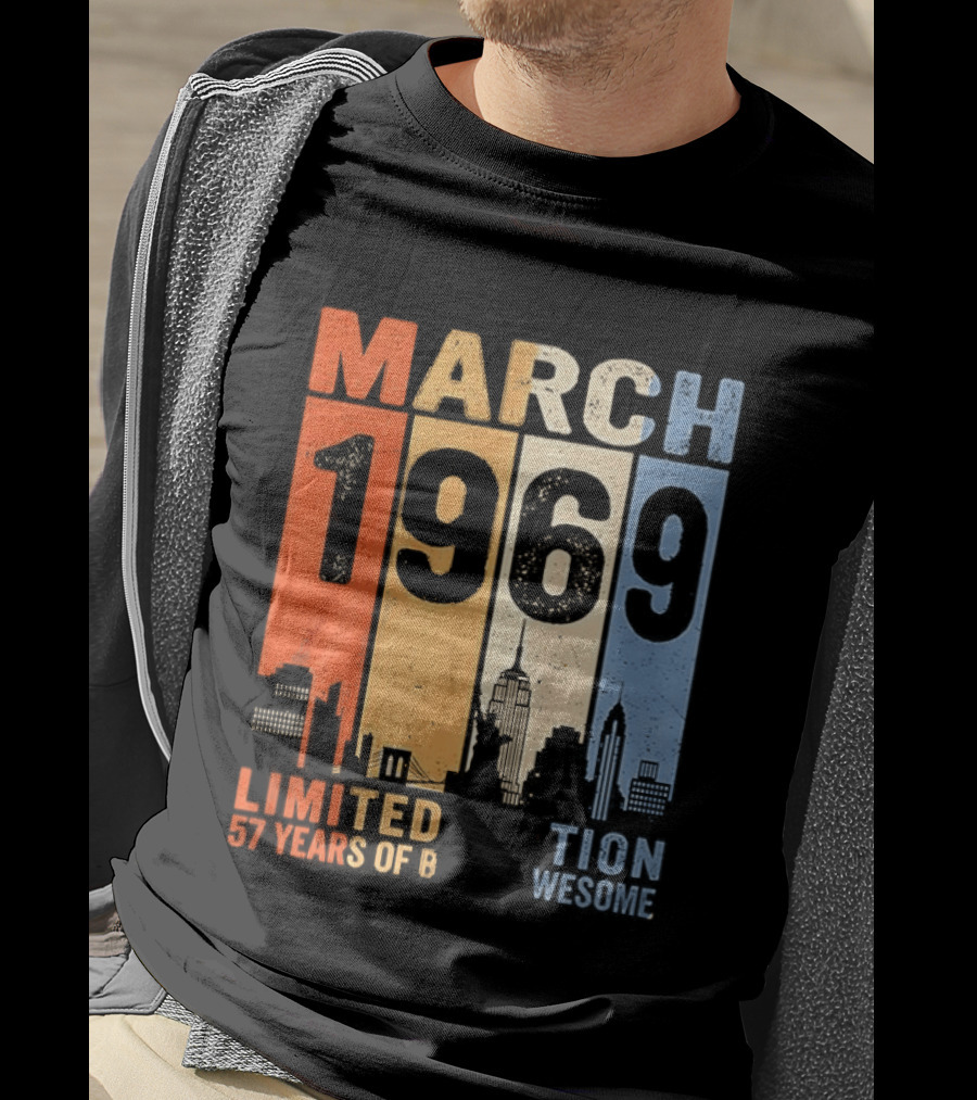 March 1969 Limited Edition 54 Years Of Being Awesome City T-Shirt