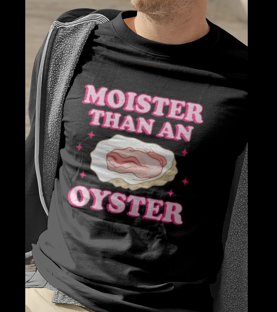 Moister Than An Oyster Pink Shell Diamond T-Shirt