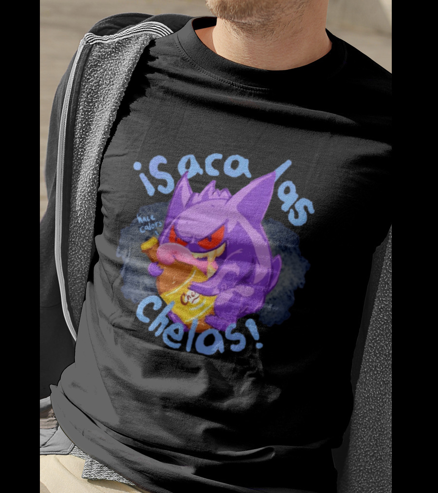Gengar Pokémon Isaca Las Chelas Beer Mac Calors T-Shirt