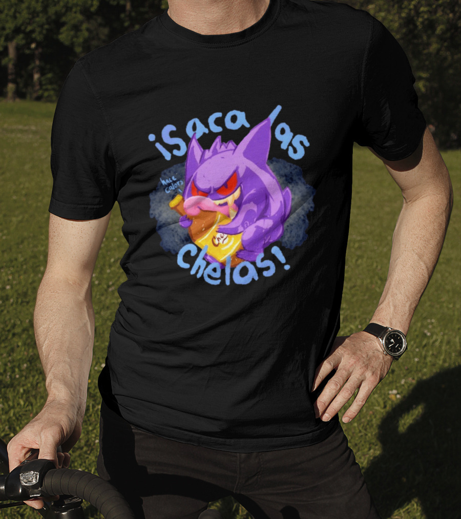 Gengar Pokémon Isaca Las Chelas Beer Mac Calors T-Shirt
