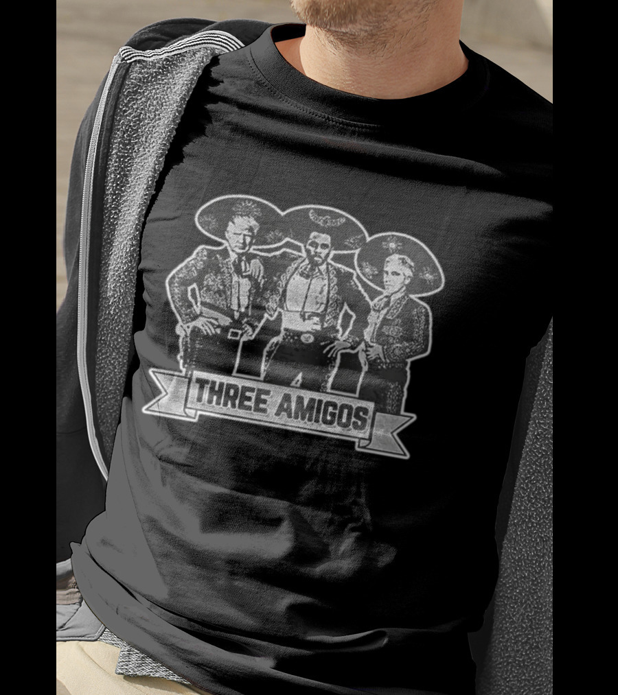Three Amigos Pop Culture Trump Diddy Epstein Meme T-Shirt