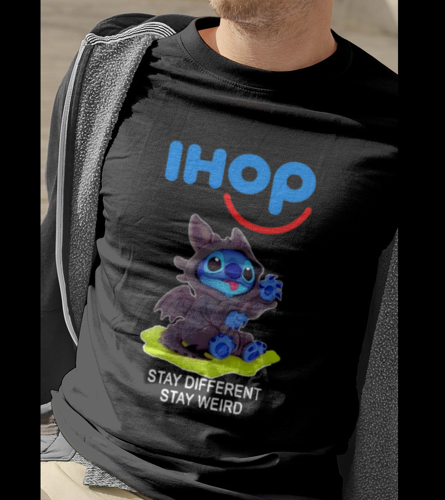 IHOP Stitch Toothless Stay Different Stay Weird T-Shirt