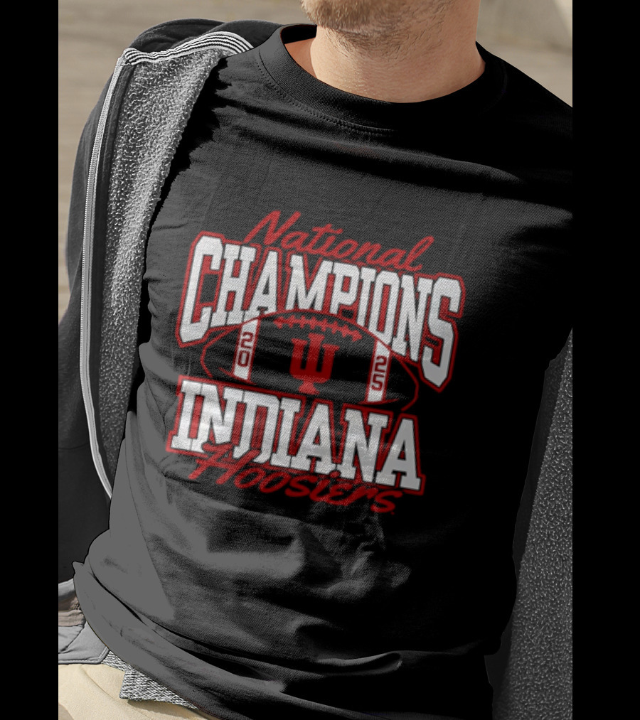 Indiana Hoosiers 2025 National Champions Football Victory CFP T-Shirt