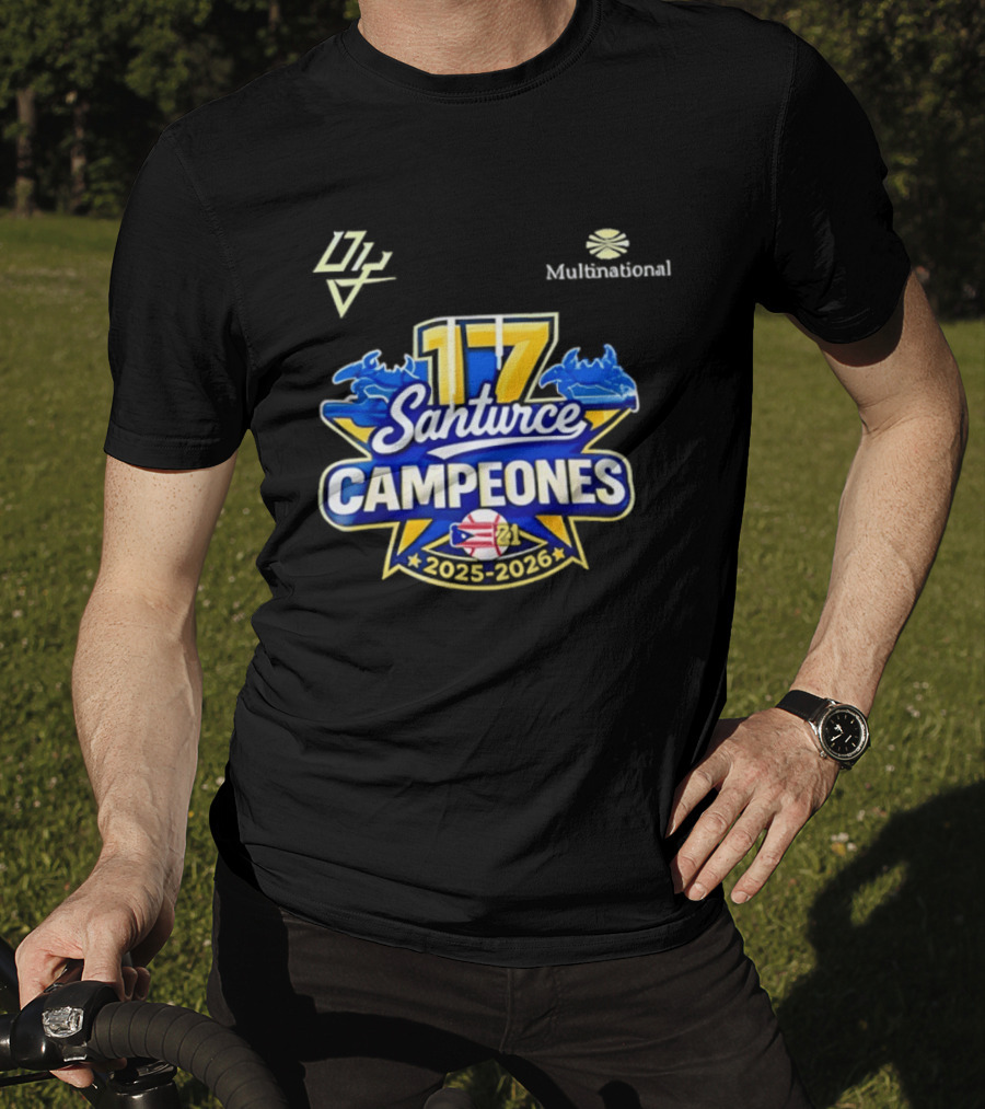Santurce Campeones 2023 2026 LBPRC 17 Multinational T-Shirt