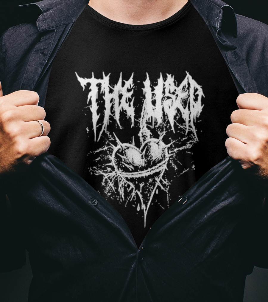 The Head Spiked Heart Emo Band Goth Aesthetic T-Shirt