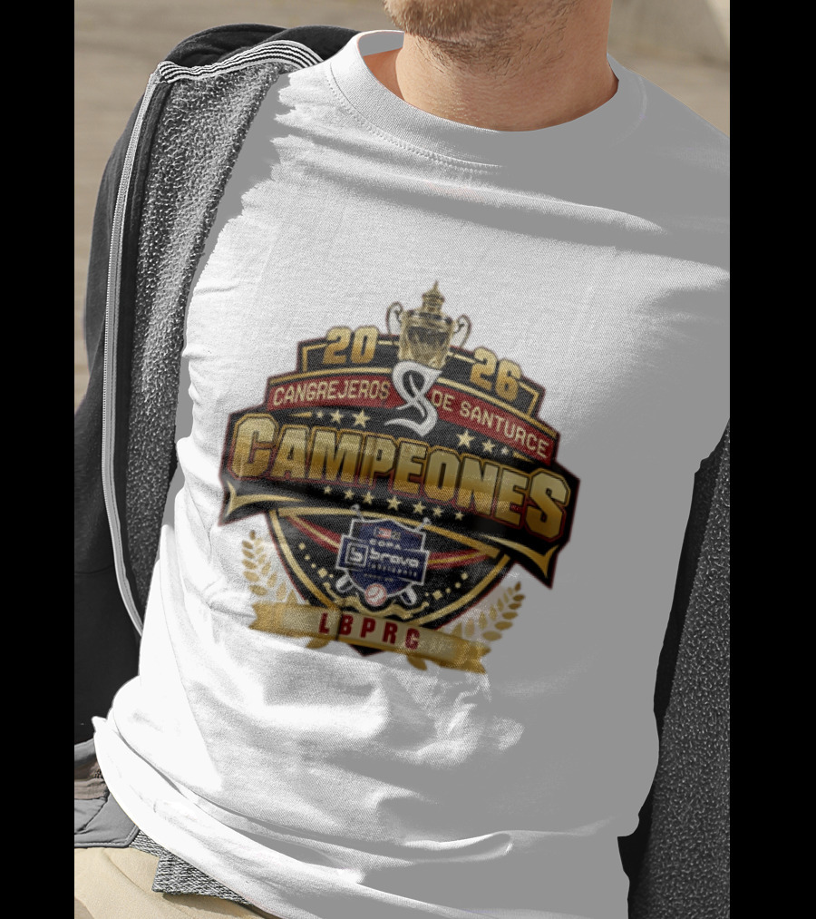 Cangrejeros De Santurce 2026 Campeones Celebrate LBPRC Trophy Baseball T-Shirt